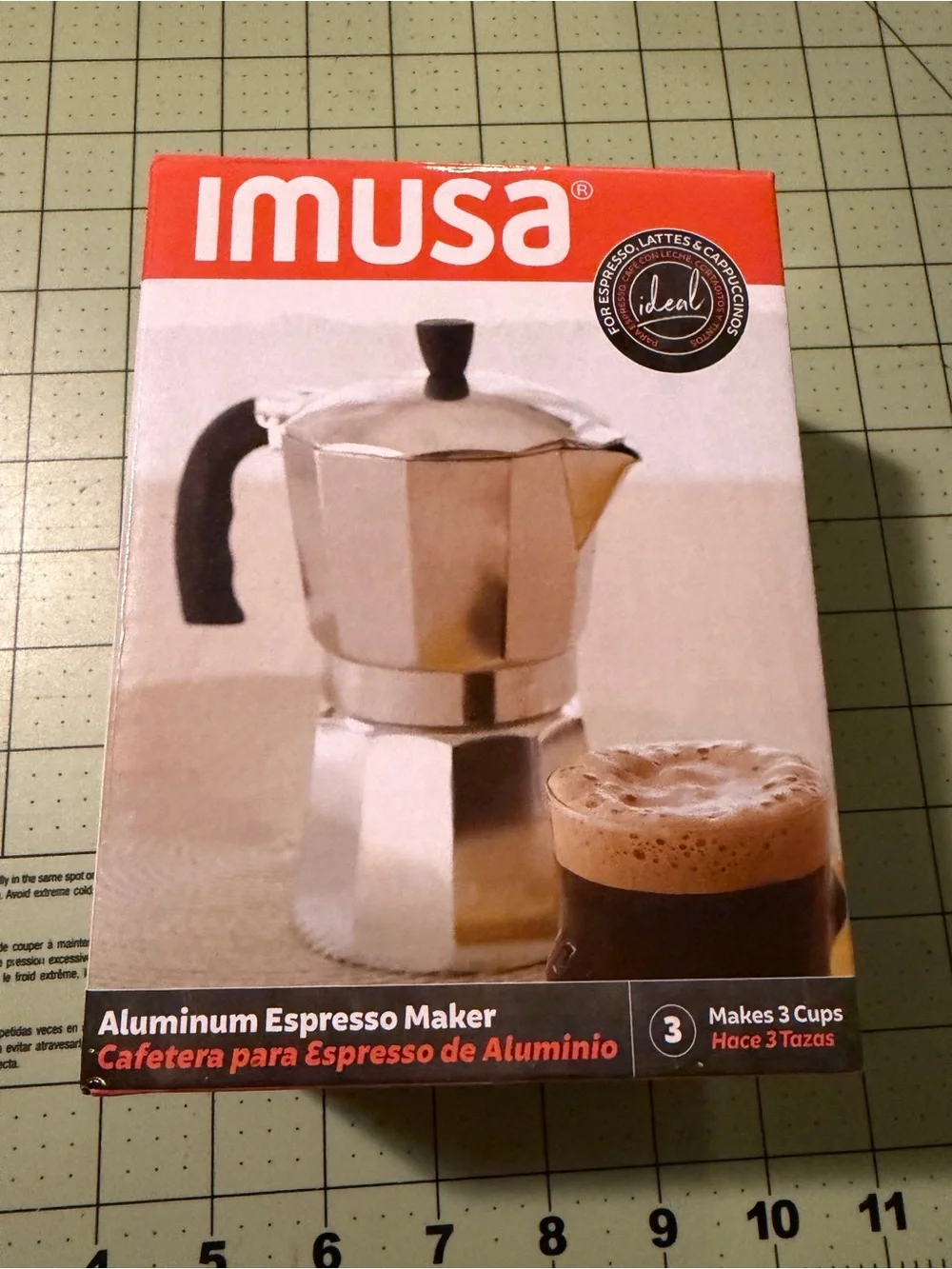 NEW imusa Moka Pot 3 cup Aluminum Stovetop Espresso Latte Cappuccino Maker